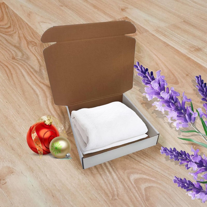 Livejun 10 x 10 x 2 inch Shipping Boxes Set of 25， White Corrugated Cardboard Box Mailer Boxes for Packaging Small Business Shipping，Mailing Boxes Bulk for Birthday Wedding Party Book Literature Gift Giving - Image 3